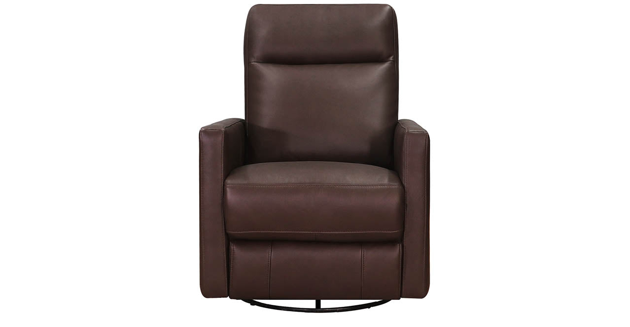 Ashby Manual Swivel Glider Leather Recliner